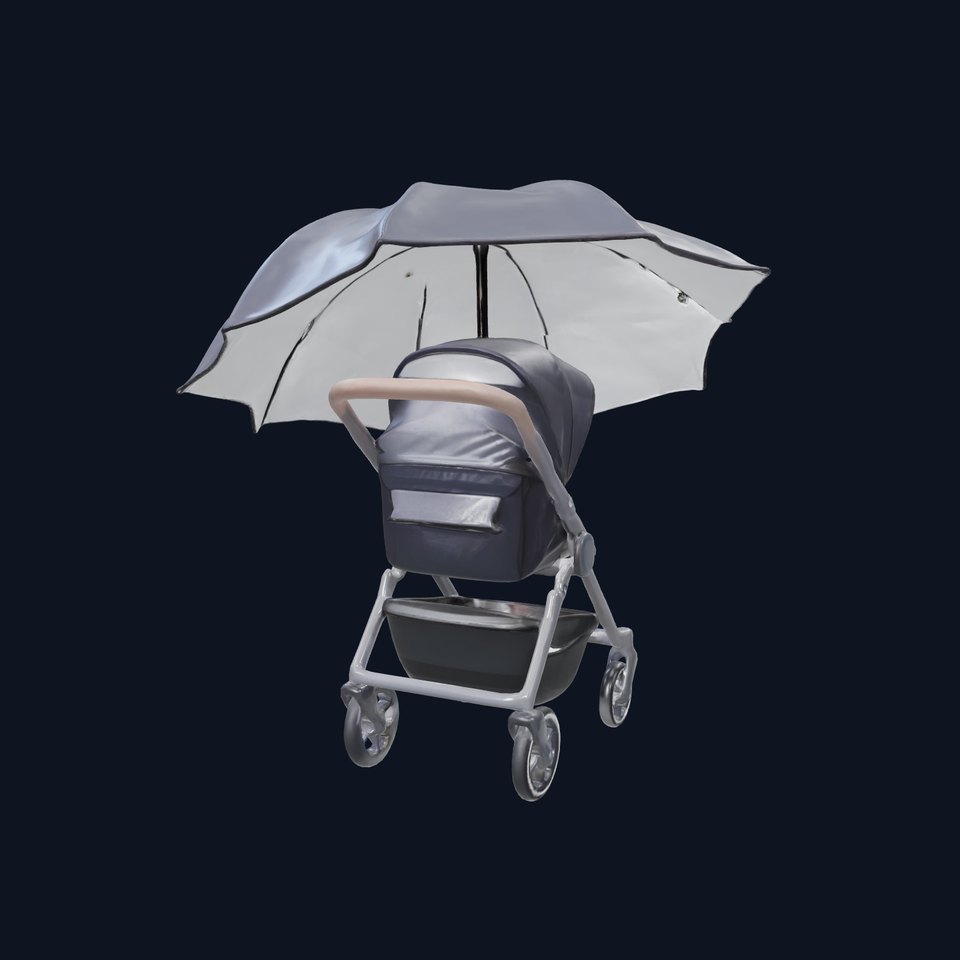 Elegant Umbrella Stroller with Hood Model Pack
